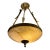 Vintage Custom Alabaster Semi Flush Mount Pendant For Sale