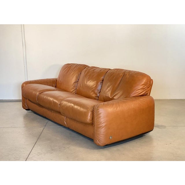 Piumotto Model Leather Sofa by Arrigo Arrigoni for Busnelli, 1970s For Sale - Image 4 of 18