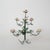 A charming vintage Italian tole floral candelabra dating to circa 1960. Hand wrought and hand painted, this piece features...