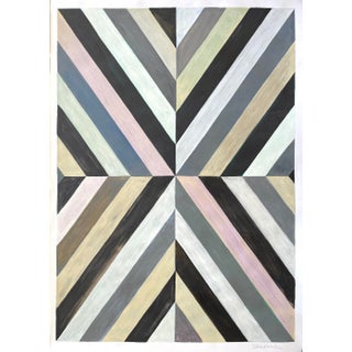 Mixed Media With Gray Bars, Original Painting by Sarah Vaaler For Sale