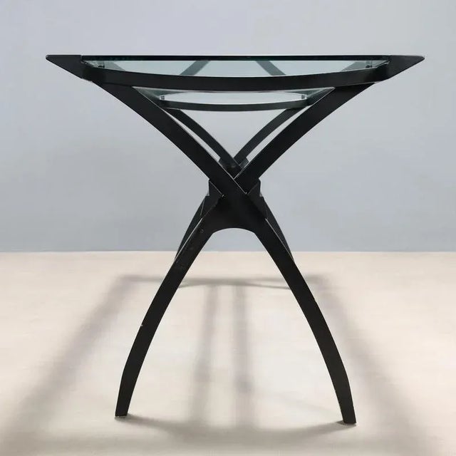 Wood and Glass Desk, 1980s-1990s For Sale - Image 9 of 12