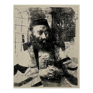 Jack Levine, Jack Levine Modernist Wpa Artist Ashkenazi Rabbi Etching Judaica Jewish Print For Sale