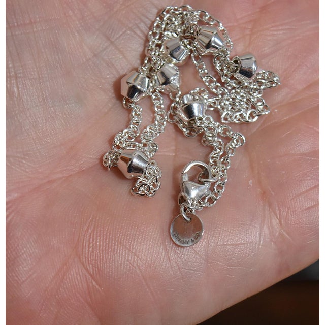 Late 20th Century Late 20th Century Tiffany & Co. Sterling Silver 'Barrel Bead' Station Necklace 16" Retired For Sale - Image 5 of 11