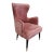 Pink Velvet Armchair, 1980s For Sale - Image 4 of 8