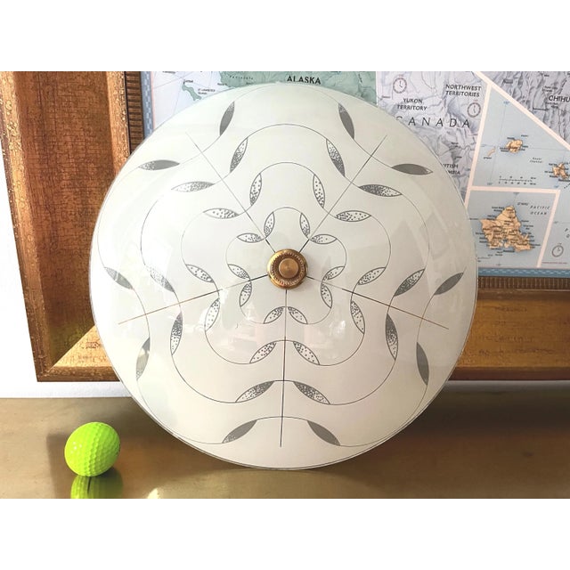 Modern Floral Flush Light, C1970 For Sale - Image 9 of 18