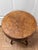 Vintage Italian Style Burl Wood Drum Side Table With Drawer and Glass Top For Sale - Image 4 of 11