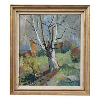 Bo Alnerud, Tree, 1947, Oil on Panel For Sale