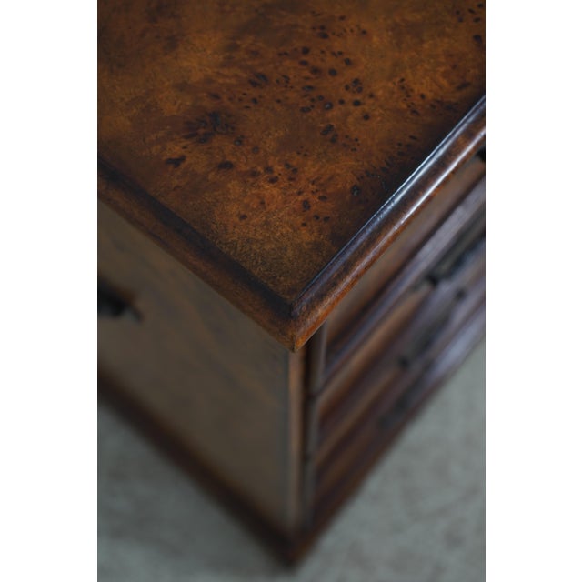 Theodore Alexander George III Burl Wood Bachelors Chest For Sale - Image 11 of 18