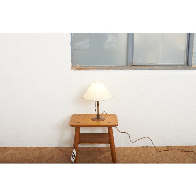 Table Lamp with Brass Base by Arthur Streit, 1930s For Sale - Image 13 of 14