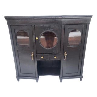 Antique Black Sideboard, 1890s For Sale