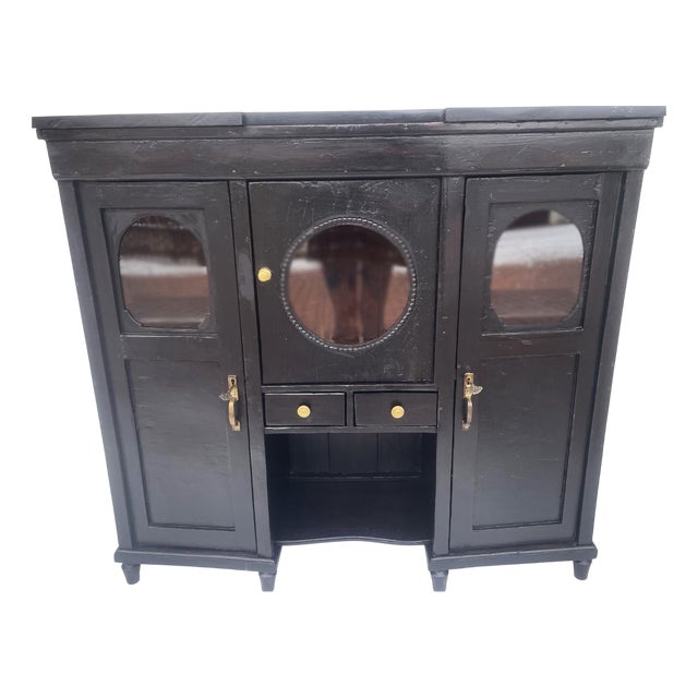 Antique Black Sideboard, 1890s For Sale