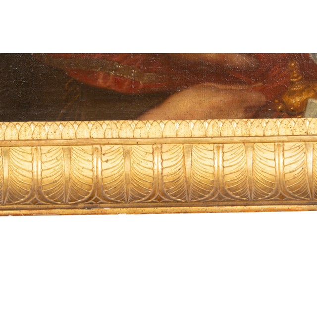 Framed Oil On Canvas Of A British Lord After Van Dyck For Sale - Image 4 of 12