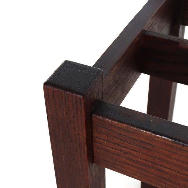 1910s Antique Stickley School Arts & Crafts Mission Oak Umbrella Stand C1910 For Sale - Image 5 of 9