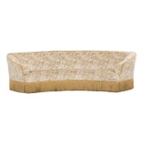 French Napoleon III Style Curved Sofa in Floral Jacquard Velvet For Sale