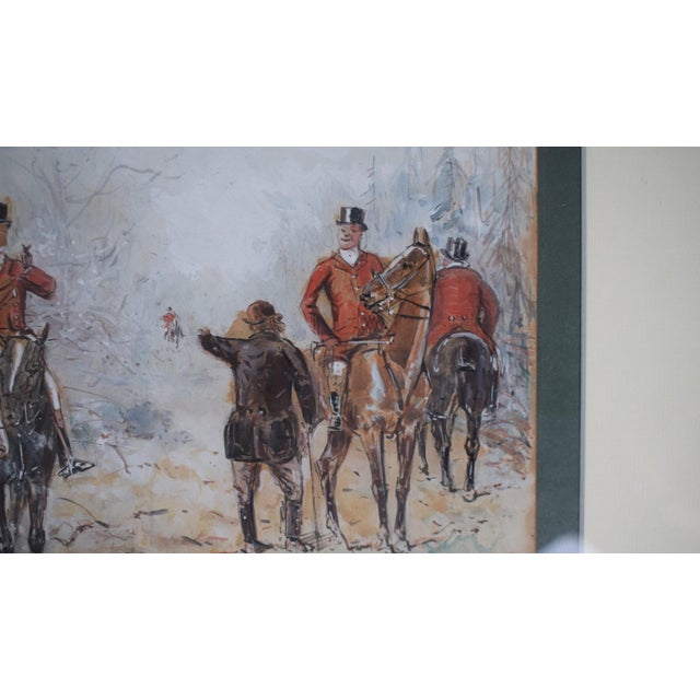 Fox Hunt Scene Watercolour by Finch Mason For Sale - Image 4 of 7