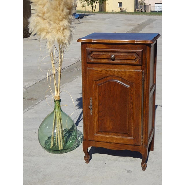 Wood Vintage Rustic Dark Oak Buffet, 1980s For Sale - Image 7 of 18