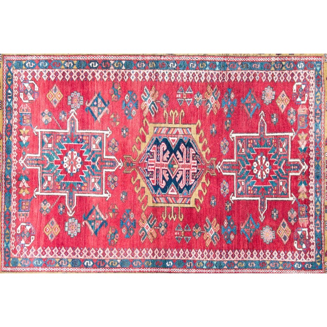 Red Early 20th Century Karaja Rug For Sale - Image 8 of 15