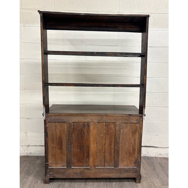 Antique English Oak Pewter Cupboard Welsh Style Dresser For Sale - Image 11 of 11