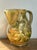 Mid 20th Century Vintage Boho Glazed Ceramic Floral Pitcher For Sale - Image 5 of 10