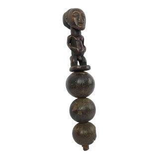 Early 20th Century Luba Divination Fetish Rattle For Sale