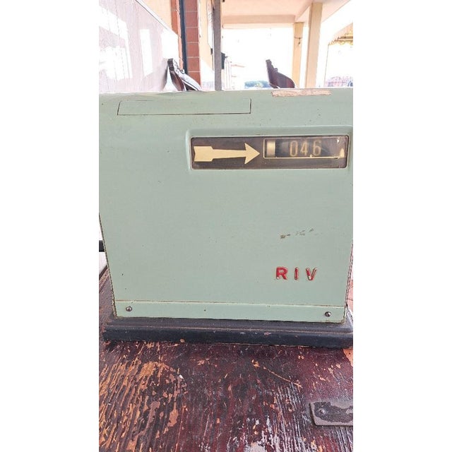 Metal Vintage Mechanical Cash Register from RIV, 1950s For Sale - Image 7 of 8