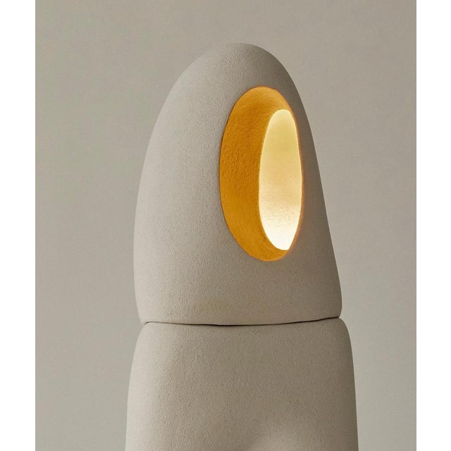 Not Yet Made - Made To Order Nomad II:04 Table Lamp in White Sand Stoneware by Sofia Karnukaeva For Sale - Image 5 of 8