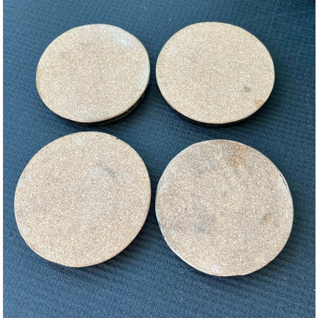 1960s 1960s Vintage Abalone and Resin Coasters-Set of 4 For Sale - Image 5 of 5