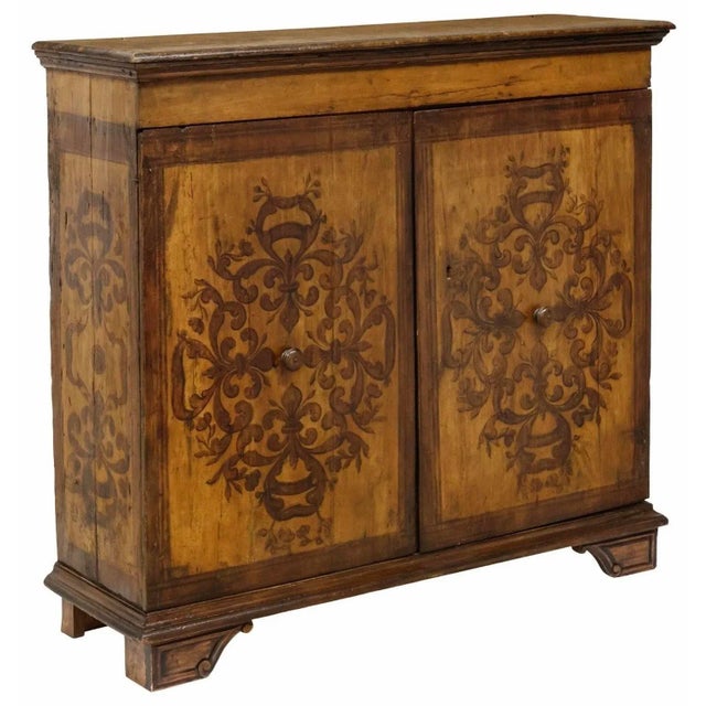 A rare and most impressive authentic Italian Baroque period Christian church sacristy cabinet (vestment chest / credence...