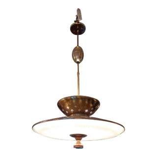 Mid Century Modern Flying Soucer Pendent Light For Sale