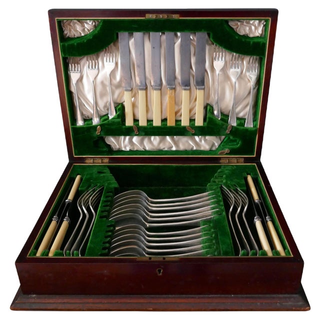 Edwardian Cutlery Canteen in Mahogany by James Deakin, 1900 For Sale