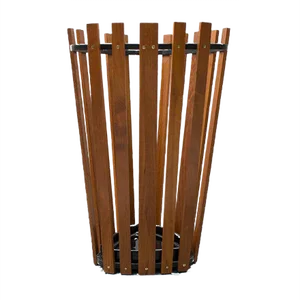 Vintage Teak and Metal Umbrella Stand from Vereinigte Werkstätten München, 1960s