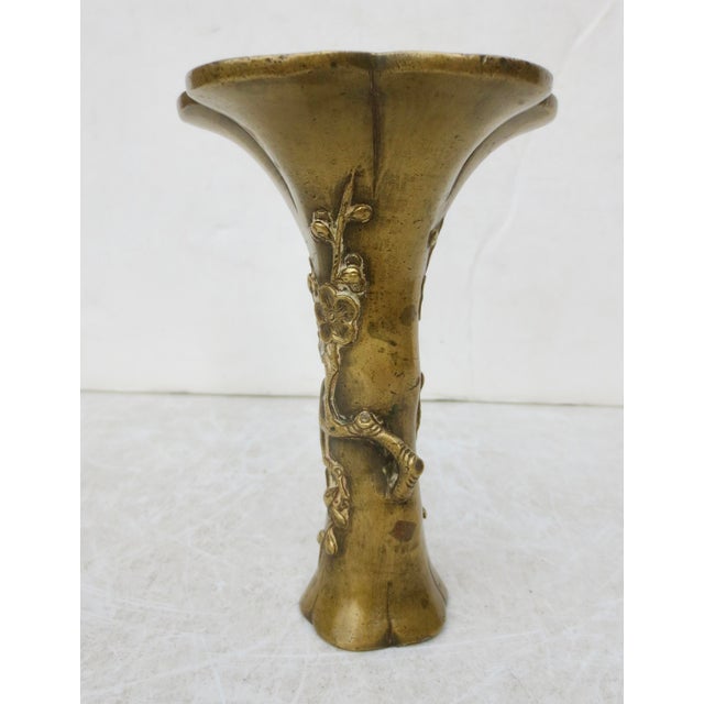 Early 19th Century Antique Edo Japanese Bronze Vase Circa Early 1800s For Sale - Image 5 of 10