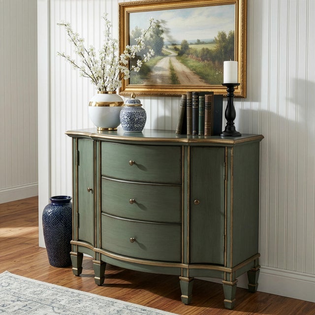 Graceful curves and classic detailing define the Butler Specialty Company Sheffield 40 in. Demilune Accent Cabinet. Its...