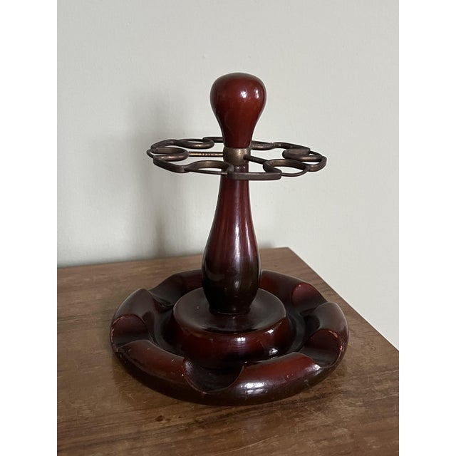 Wood Vintage Wooden Pipes Stand, 1970s For Sale - Image 7 of 7