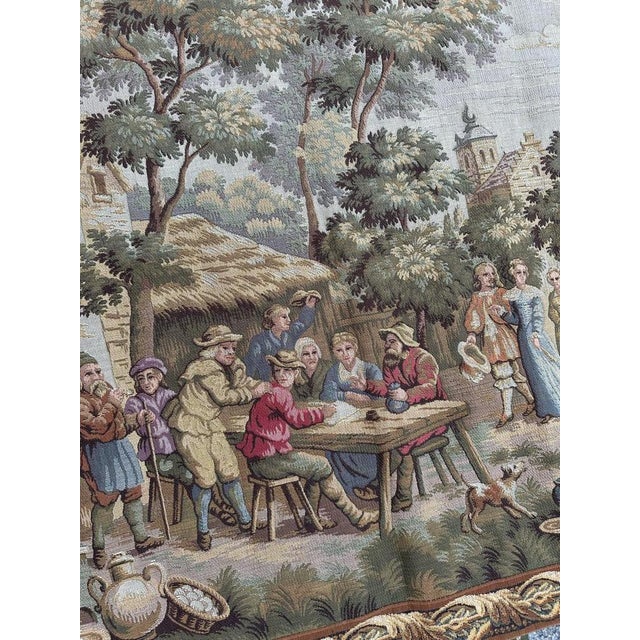 Vintage French Jacquard Tapestry, 1970s For Sale - Image 18 of 18