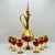 Ruby Red Murano Glass Tre Fuochi Decanter and Liqueur Service, 1950s, Set of 7 For Sale - Image 4 of 14