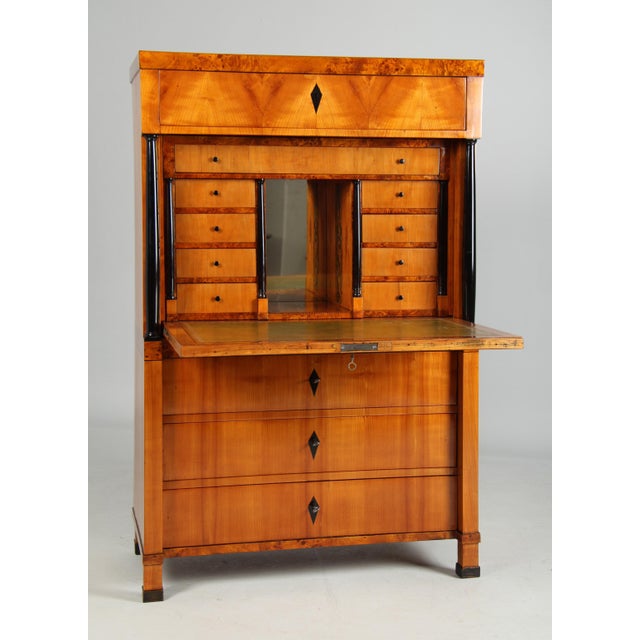 Early 19th Century Antique Biedermeier Secretary, 1822 For Sale - Image 5 of 18