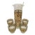 Mid-Century Modern Culver Sallye Martini Pitcher & Four Footed Glasses- 6 Pieces Very Retro! For Sale