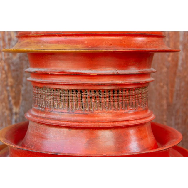 19th Century Merigold Lacquered Burmese Vessel For Sale - Image 11 of 13