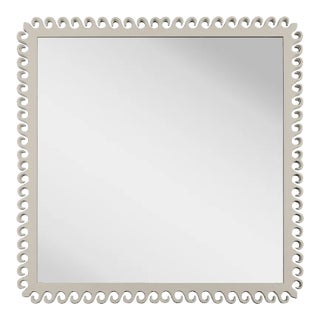 Fleur Home Carnival Gras Square Mirror in Useful Gray, 38x38 For Sale