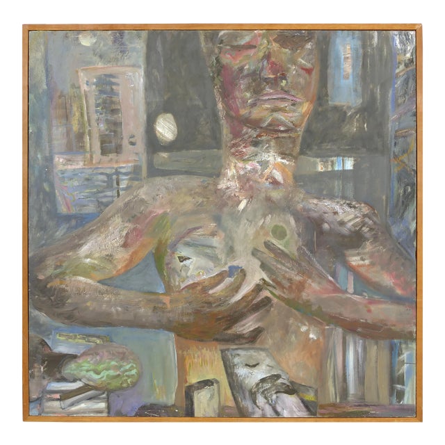 Figurative Abstract Oil Painting by Warren Fischer For Sale