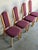 Pink Upholstered Beechwood Dining Chairs 4-Set Denmark Mid-Century Modern 1980s For Sale - Image 9 of 10