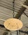 Original retail $3390, stylish Currey & Company Organic Modern Wood Bead Korg Chandelier, wrought iron frame finished in...