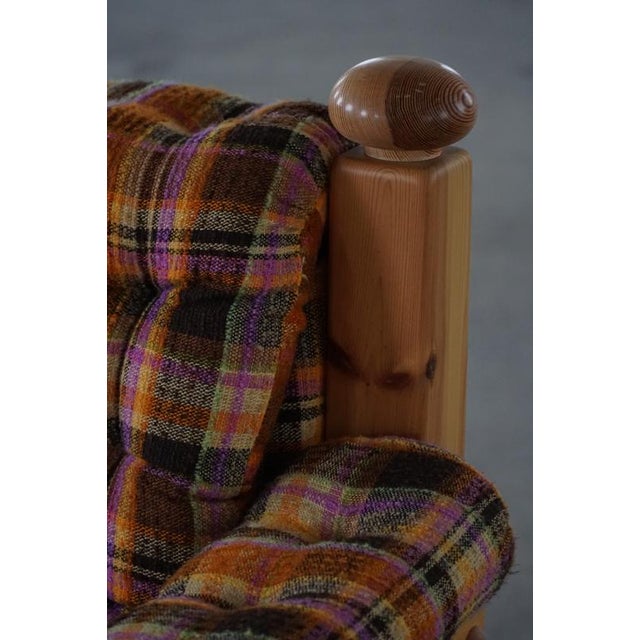 Swedish Modern Brutalist Lounge Chair in Pine, 1970s For Sale - Image 17 of 18