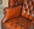 Late 20th Century Fully Restored Hand-Dyed Cigar Brown Leather Chesterfield Tufted Porters Armchair For Sale - Image 11 of 13