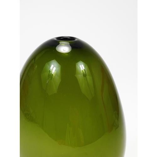 Saippuakupla Green Soap Bubble Art Glass Vase by Kaj Franck, Nuutajärvi Finland, 1958 For Sale - Image 6 of 16