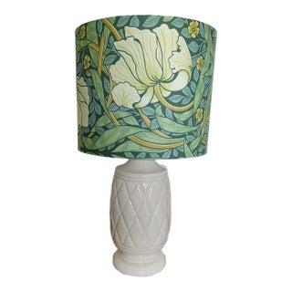 Vintage William Morris Pimpernel Shade With Lamp For Sale