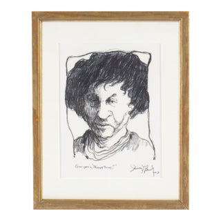 James L. Bruch 1968 “Once Upon A, Mirror Mirror?” Charcoal Drawing For Sale