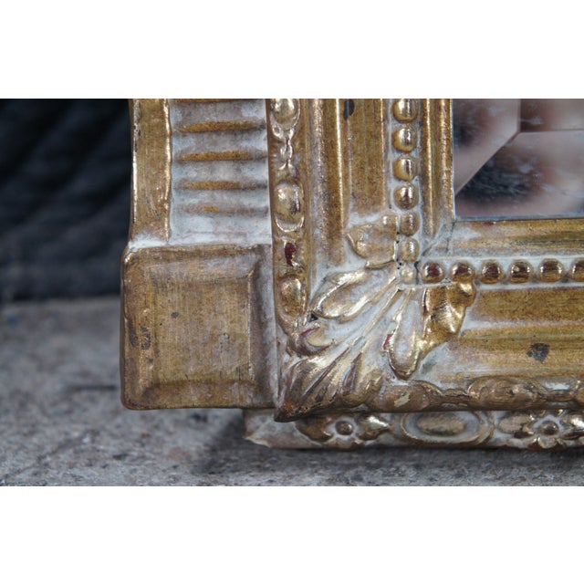 Gold Vintage John Richard French Louis XVI Style Neoclassical Beveled Glass Mirror For Sale - Image 8 of 9