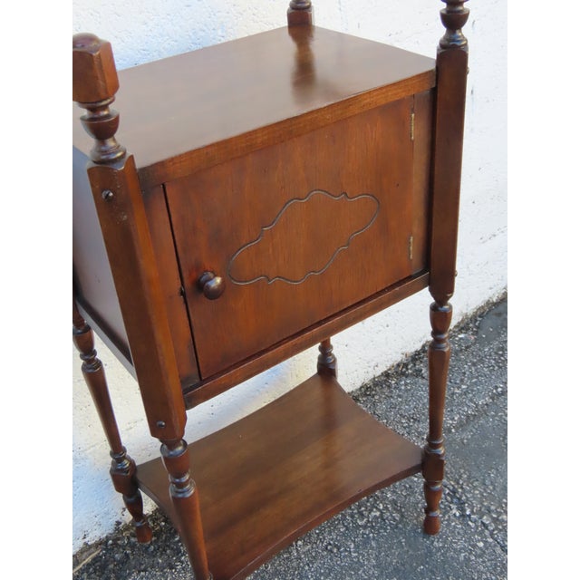 Wood Early 1900s Small Cigar Tobacco Humidor Chest Box Cabinet 6354 For Sale - Image 7 of 11